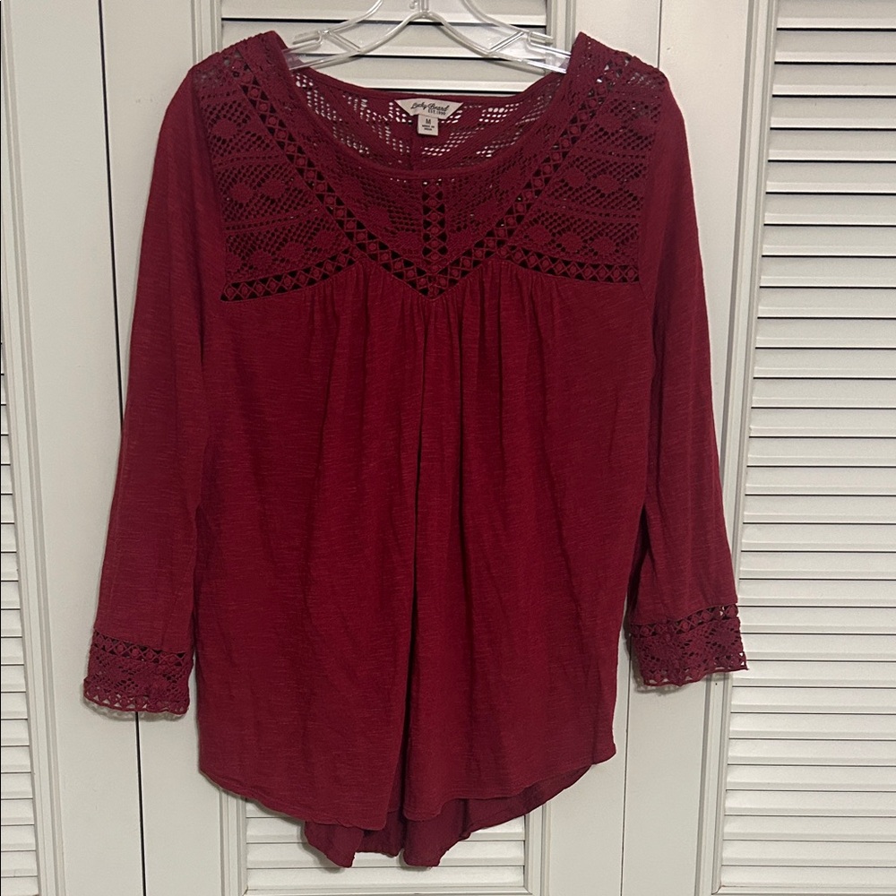 Lucky Brand 3/4 Sleeve Blouse